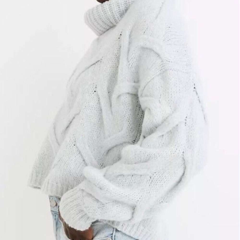 Madewell wool mix cable chunky sweater